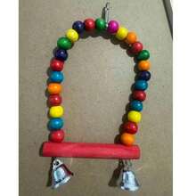Bird Toy Set Swing Ladder Mirror Climbing Chewing For Small And Medium Parrots Chewing And Grinding Acrylic Chain - 1pc Training Hoop - View 5