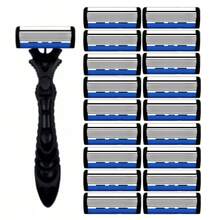 6-Layer Manual Razor Blade Beauty Tool With Trimmer, Replaceable Blades And Razor Holder, Suitable For Men's Hair Removal, Facial Hair Removal, Hair Clipper, Hair Clipper, Hairdressing Supplies, Hairdressing, Non- Handle, Personal Care And Gifts - Safety Tazor + Blade - View 9