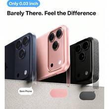 Casing PC Keras Matte Mewah Kompatibel dengan iPhone 18 Pro Max 17 16 15 14 13 Mini 12 11 Plus Ultra Tipis Pelindung Belakang Padat - Rose Gold - View 6