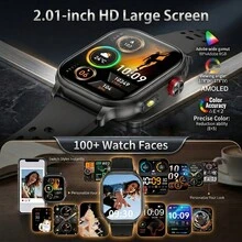 KENPANG Smartwatch Olahraga Luar Ruangan Unisex Terbaru 2026, Baterai 1400mAh, Lampu LED Terintegrasi, 100+ Mode Olahraga, Panggilan HD Real-Time, Pelacakan Data Aktivitas & Kebugaran, Pemantauan Tidur, Tahan Air, Layar Sentuh Penuh 2,01 Inci, Pelacak Kebugaran untuk Pria dan Wanita - View 9