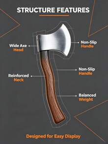 Halloween Realistic Foam Axe Prop, Non-Sharp Simulated Hand Axe, Role Play Theme Party Decoration Toy - Multicolor - View 5