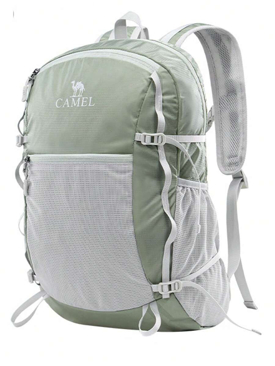 CAMEL CROWN 輕量可折疊背包，運動休閒日常使用包，旅行徒步戶外背包 - 淺水綠 - 查看 1