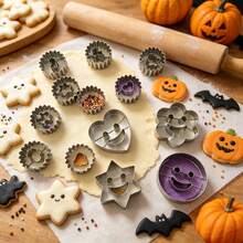 13pcs/Set 3D Christmas Cookie Cutter Cookie Mold Santa Claus Snowman Tree Reindeer Cookie Mold Cute Smiling Face Expression Pack Christmas New Year Party Decoration Baking Tools - View 6
