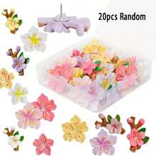 10pcs/20pcs/30pcs Floral Push Pins - Decorative Flower Push Pins, Suitable For Cork Boards, Photos, Wall Maps And School Supplies - Multicolor a - View 16