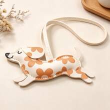 JRESSIAL Double-Sided Printed Personalized Dachshund Puppy Bag Charm Lanyard - Ivory - View 4