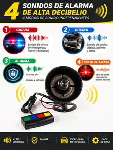4-Tone High Volume Car Horn - DC 12V, 4 Unique Sounds, Key Control, Durable ABS Material, Suitable For Cars, Trucks, Trailers, Motorcycles - Audio Experience Enhancing Speaker Amplifier, Truck Horn - 12V - View 7