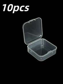 31pcs Set, 1 Large Box + 30 Small Boxes, Transparent Plastic Storage Box With Multiple Small Compartments, Bead Storage Box With Hinged Lid, Rectangular Plastic Material, Convenient For Organizing Beads, Perfect For DIY Jewelry Making - 10 Transparent Small Grids - View 12