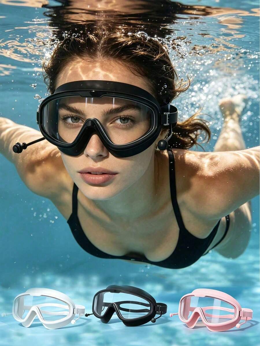 Adult Swimming Goggles, Ultra Clear Anti-Fog Anti-UV, Suitable For Various Swimming Activities - A - View 1