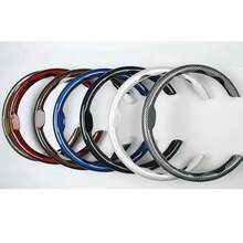 1 bọc vô lăng chống trượt vân sợi carbon giả, phong cách tối giản, bóng cao, phản quang cao, có vạch căn giữa, lắp dễ dàng, không vòng trong, cho ô tô/xe bán tải/SUV/MPV/xe van, vô lăng chữ D/hình O/tròn - Họa tiết giả sợi carbon - Xem 12