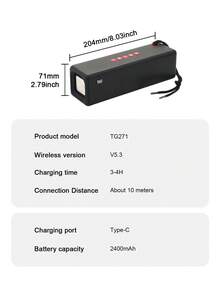 T&G271 Wireless Speaker Mini Outdoor Portable Waterproof Dual Speaker Slot Subwoofer Wireless Audio - View 10
