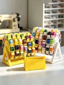 Rotating Bobbin Organizer, Sewing Machine Bobbin Storage Rack Handmade Thread Holder Desktop 360° Rotating Bobbin Storage System Sewing Accessories, Suitable For Sewing Room, Craft Table And DIY Studio, Sewing Accessories - Multicolor - View 2