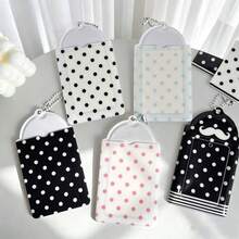 Polka Dot Mustache Card Holder 3inch Fan Photo Card Protector, Campus Card And Meal Card Storage Case With Pendant - C-multicolor - View 11