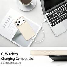 Liquid Silicone Phone Case Compatible With Iphone 18 Pro Max, Soft Anti-Slip Grip | Ultra-Fine Fiber Lining Shockproof Protection, Easy To Clean, Ultra-Thin Design Compatible With IPhone 18 Pro Max/18 Pro/18/17/16/15/14/13/12 Series - antique white - View 6