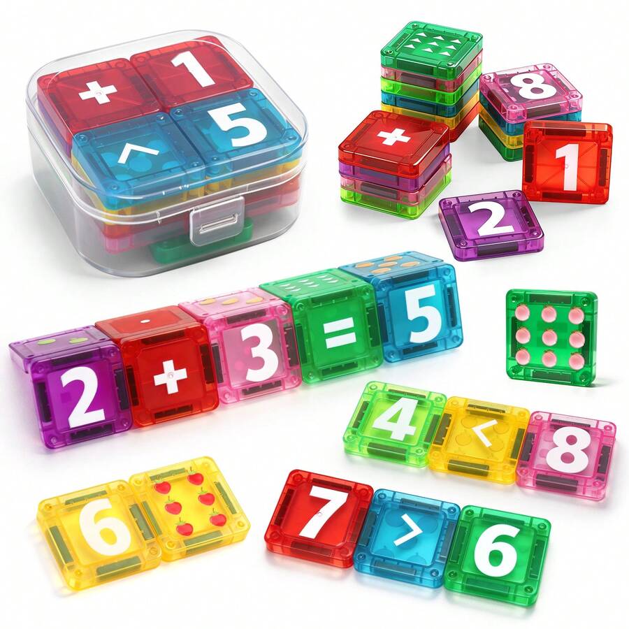 18pcs Magnetic Building Blocks Set, Magnetic Construction, Creative Educational Assembly Gift For Boys And Girls - Multicolor - View 1