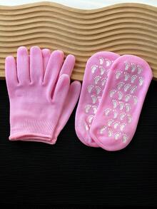1 Pair Multi-Color Gel Moisturizing Hand Gloves, Home Hand Care Anti-Cracking, SPA Nail Care Accessory Tool - Multicolor - View 3