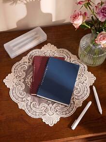 Cirelle 1PC Retro A5 Loose-Leaf Notebook, Thick Detachable Refillable Journal For School Student, Simple Aesthetic Stationery, Back To School Gift - Style 1 - View 1