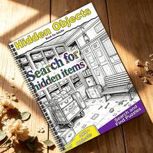 Adult Hidden Object Search Book, Suitable For Adult Puzzle Leisure Activity, 400+ Items To Find, Multiple Styles Available (Pen Not Included) - Single Piece - View 8