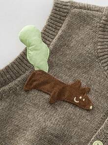mini bala Fun Autumn Unisex Toddler Knit Sleeveless Vest Cute Stylish Design Perfect For Layering Looks - Brown Tone - View 7