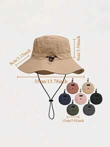 Foldable Bucket Hat, Wide Brim Sun Protection Hat, Portable Outdoor Fishing Hat, Suitable For Travel, Hiking, Beach - Multicolor - View 12