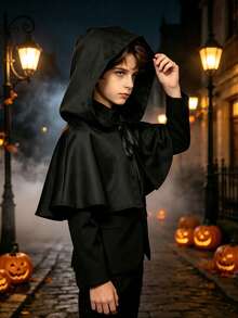 Halloween Cloak Set - Grim Reaper Cloak - Medieval Hooded Cloak - Wizard Headpiece Cloak - Multicolor - View 3