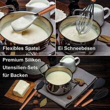17 Piece Silicone Kitchen Utensil Set With Holder, Heat Resistant Cooking Utensils, Non Stick Pan Friendly, Modern Stylish Kitchen Tools For Daily Cooking - Default - View 8