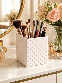 New Polka Dot Multi-Function Storage Organizer Box - Tableware Storage Box, Desktop Organizer (Suitable For Storing Tableware, Straws, Tea Bags, Pens, Remote Controls); Compact And Space-Saving, Suitable For Kitchen, Office, Living Room - Multicolor - View 4