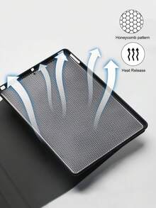 1pc Personalized Customized Couple Family Pet Signature Polka Dot Anti-Drop Protective White Leather Tablet Case For IPad Pro 13, Air 13 - White - View 8