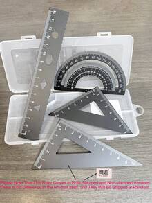 Multifunctional Geometric Ruler Set, Protractor, Triangle Ruler, Straight Ruler, Manual Measurement And Drawing Tools With Storage Box, Suitable For School DIY Woodworking, Learning Assistance, Student Supplies And Back To School Season - View 14