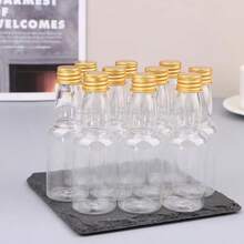10pcs 25ml Mini Liquor Bottle Set, Mini Empty Plastic Liquor Bottles With Lids, Sealed Wine Bottles, Bar Party Supplies, Suitable For Thanksgiving, Halloween And Christmas, Durable, Can Be Used To Store Juice, Sauce, Coffee, Etc. - 25ml/0.85oz - View 16
