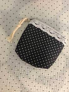 日韓風小眾設計 INS 動漫漫畫波點收納收納包 零錢包 輕量掛飾 時尚個性化包款 - 黑色 - 查看 5