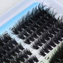 270pcs Natural Soft False Eyelashes, 80D/100D/160D/200D Thickness, Large Capacity, 10-18mm/8-16mm Length, 0.07mm Diameter, D-Curl Shape, Soft Texture, Suitable For DIY Handmade False Eyelashes And Daily Makeup, Cartoon Style, Upgraded Gift Box Packaging - D - View 5