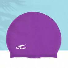 1 buah Topi Renang Silikon Unisex, Topi Renang Tahan Air Elastis untuk Rambut Panjang, Cocok untuk Dewasa, Tersedia 4 Warna - MultiWarna - View 3