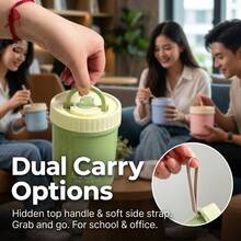 Microwaveable Insulated Food Jar For Hot Food, 304 Stainless Steel Thermal Lunch Box, Leakproof Warm Food Container With Handle, Insulated Bowl, Heated Lunch Box For Student School, Food Storage Containers - Multicolor - View 8