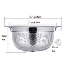 Stainless Steel Double-Ear U-Shaped Multipurpose Basket; Rustproof And Easy To Clean; Kitchen Storage; Fruit And Vegetable Draining; Tableware Placement; Bathroom Storage; Clutter Organization; Dining Table Storage; Universal For Multiple Scenes. - 21cm - View 9