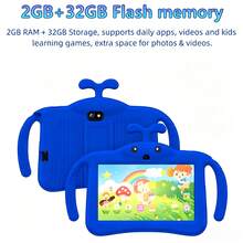 Qetupa 7 吋 Android 13 兒童平板電腦，2GB RAM+32GB ROM，1024*600 IPS 觸控螢幕，3000mAh 電池，0.3MP+2.0MP 雙鏡頭，802.11b WIFI 2.4G，附防震保護殼 - 紫色 - 查看 4