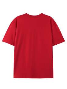 Disney Bambi Mom Graphic Tops For Women, Soft Crew Neck Short Sleeve T‑Shirt Casual Summer Holiday Mother's Day Outfit Tees For Ladies - Red - View 2