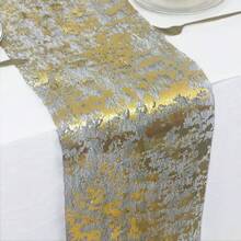 1 Roll Polyester Silver Foil Stamped Table Runner, Solid Color Minimalist Elegant Exquisite, Decorates And Conceals Tabletop Tableware, Wear-Resistant And Durable, Suitable For Wedding, Birthday Party, Celebration, Mother's Day, Father's Day, Independence Day And Other Holiday Atmosphere Decoration, Daily Family Gathering And Dining - View 16