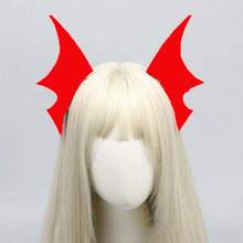 Sweet & Cool Demon Bat Ear Hair Accessory, Halloween Costume Prop - Black - View 11