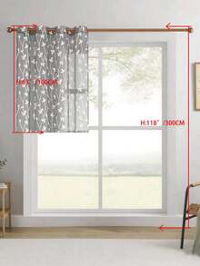 1pc/2pcs Premium Boho Style Embroidered Sheer Curtains For Living Room & Bedroom, Minimalist Line Art Voile Drapes, Fade Resistant Soft Light Blocking Breathable Home Decor, Easy To Install And Maintain - Grey - View 14