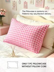 HONEYMOON 1pc Printed Pillowcase - 100% Polyester Lightweight Cloud-Feel Fabric Plaid Print Pillowcase, Soft And Breathable, Wrinkle-Resistant, Envelope Closure, No Filling - Suitable For Home, Dorm, Sofa - Multicolor - View 2