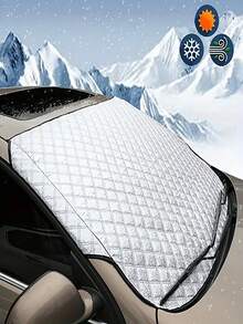ABS Material Universal Car Snow & Frost Cover, Heat Resistant & Durable, Suitable For Private Cars And Ride-Hailing Vehicles Windshield Sunshade, Dual-Use For Winter & Summer, Suitable For Home And Commercial Use, Outdoor Protection - Multifunctional - View 6