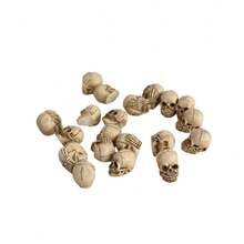 20pcs=1set Mini Skulls Halloween Mini Skeleton Skull Decorations, Creepy Resin Miniature Figurines, Small Skull Ornaments For Flower Pots Bonsai Garden Patio, Haunted House Party Bar Outdoor Decor - Multiple Styles - View 9