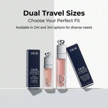 [Ukuran Travel - 2ml 3ml] Dior Addict Lip Balm - Mengisi Bibir Seketika, Melembapkan Tahan Lama - Kelembapan 24 Jam - #001 Merah Muda - View 2
