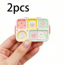 2/1pc Cute Nail Art Palette 5-Slot Mini Tray, Suitable For Gel Nail Polish Mixing And Nail Beads/Rhinestone Storage, Japanese Style Cute Nail Art Tool - Multicolor - View 11