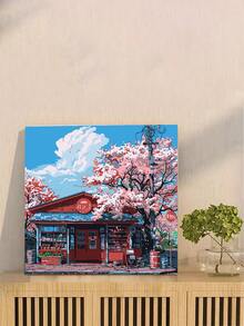 成人数码油画，丙烯颜料，简易成人数码油画，适合初学者，DIY数码油画，可作礼物或家居墙面装饰，尺寸：20英寸宽 x 20英寸长 / 30英寸宽 x 30英寸长 - 紅色 - 查看 9