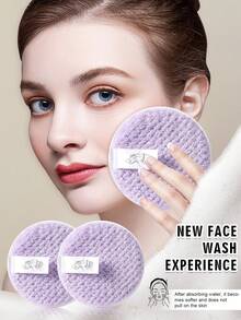 45Pcs/3pcs Purple Makeup Brush Set Makeup Brushes Cosmetic Sponges Triangle Powder Puffs Finger Puffs Round Powder Puffs Brush Cleaner Bowl Wrist Headband Cosmetic Storage Bag Complete Makeup Tool Kit For Beginners - Purple - View 6