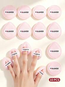 MAANGE 5/10pcs Professional Makeup Sponges, Dual-Use Dry & Wet, Portable Makeup Powder Puffs, Essential Travel Makeup Accessories, Suitable For Liquid Cosmetics, Makeup Tools For Home Or Outdoor Use, Gift For Girls. - Pink - View 11