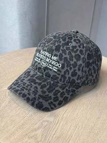 1pc Retro Leopard Print Baseball Cap, Casual Style Soft Top Embroidered Hat, Unisex Fashion - Multicolor - View 12