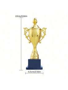 1 pieza Trofeo de plástico dorado, decoración para ceremonia de premiación, obsequio de fiesta - Dorado - Ver 18