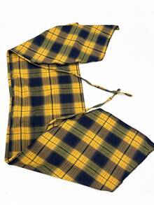 1 pieza Vestido camisa a cuadros vintage para mujer, largo con cintura alta, línea A y dobladillo asimétrico, con cinturón ajustable, estilo versátil para combinar con todo, adecuado para el Día de San Valentín, boda, Navidad, regreso a la escuela, Día del Padre, boda, carnaval, boda, suministros de boda para novia de playa, regalo, despedida de soltera, viaje, maestro, estudiante, vacaciones. - Multicolor - Ver 9
